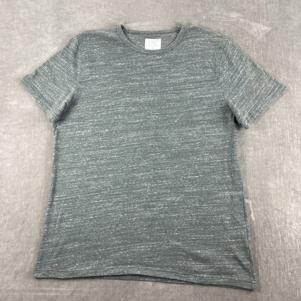 Abercrombie & Fitch Mens No Size Tag Green T-Shirt Heathered Soft Knit Tee